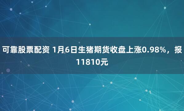可靠股票配资 1月6日生猪期货收盘上涨0.98%，报11810元
